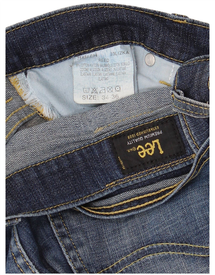 LEE Mens REED Straight Jeans W34 L31 Navy Blue Cotton