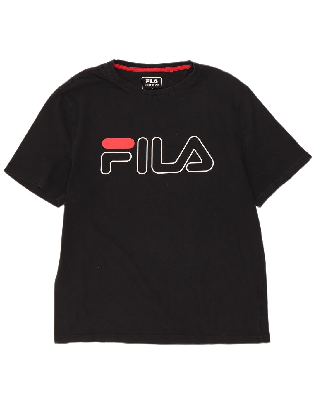 FILA Mens Graphic T-Shirt Top Large Black