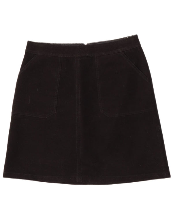 Boden Womens Velvet Mini Skirt UK 10 Small W30  Black Cotton