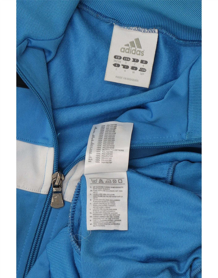 Adidas Mens Tracksuit Top Jacket UK 36/38 Small Blue Colourblock Polyester