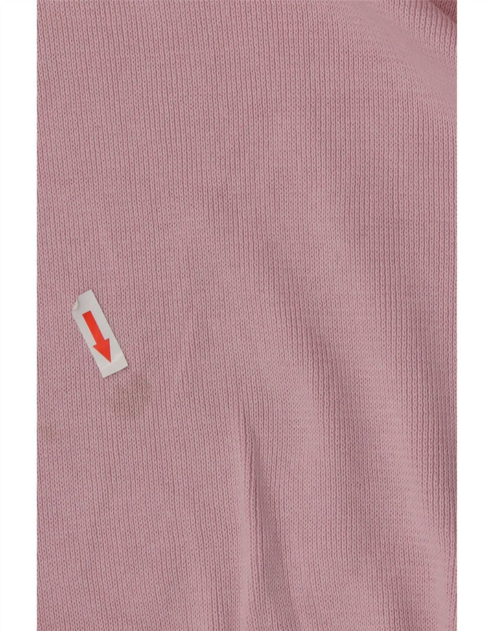 Zara Mens Crew Neck Jumper Sweater Medium Pink Cotton