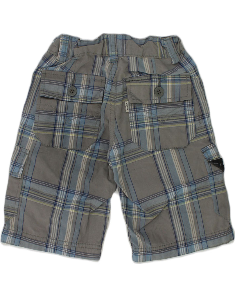 LEVI'S Boys Cargo Shorts 3-4 Years W22 Grey Check Cotton | Vintage Levi's | Thrift | Second-Hand Levi's | Used Clothing | Messina Hembry 