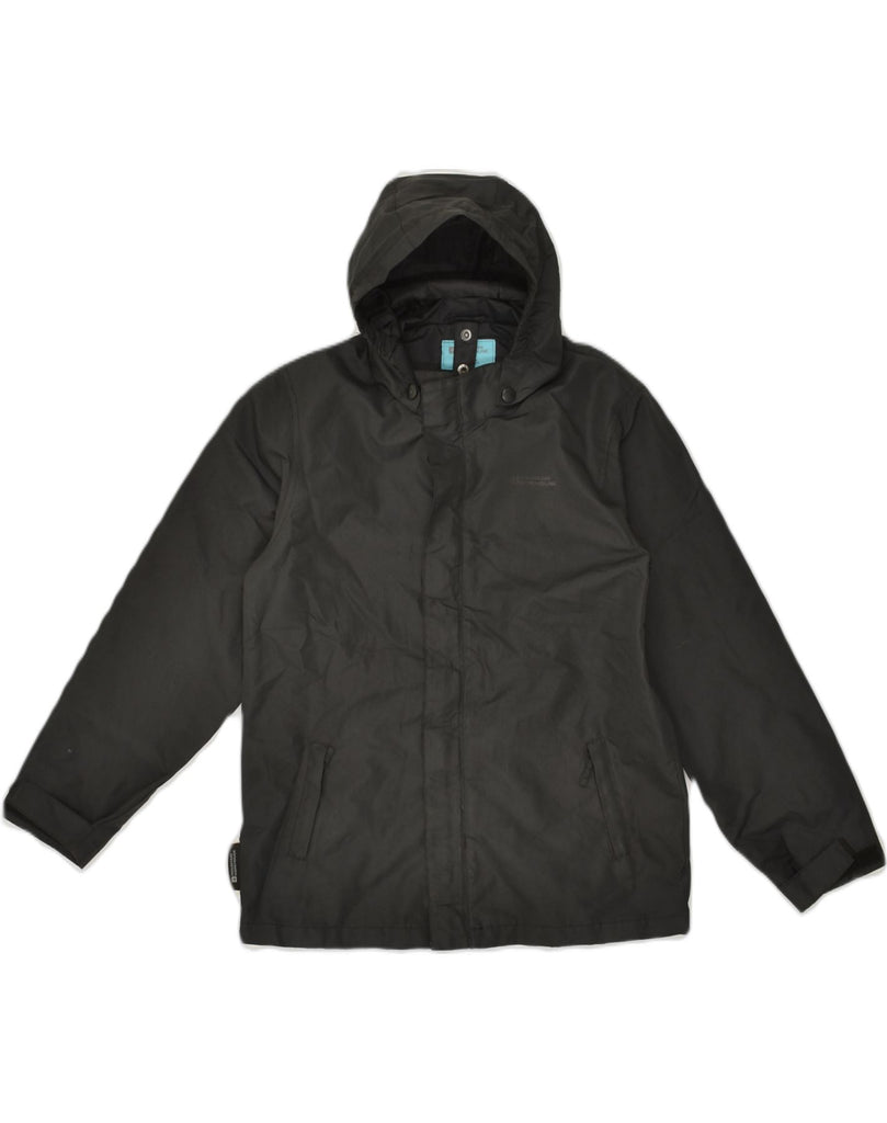 MOUNTAIN WAREHOUSE Boys Hooded Rain Jacket 11-12 Years Black Polyester | Vintage Mountain Warehouse | Thrift | Second-Hand Mountain Warehouse | Used Clothing | Messina Hembry 