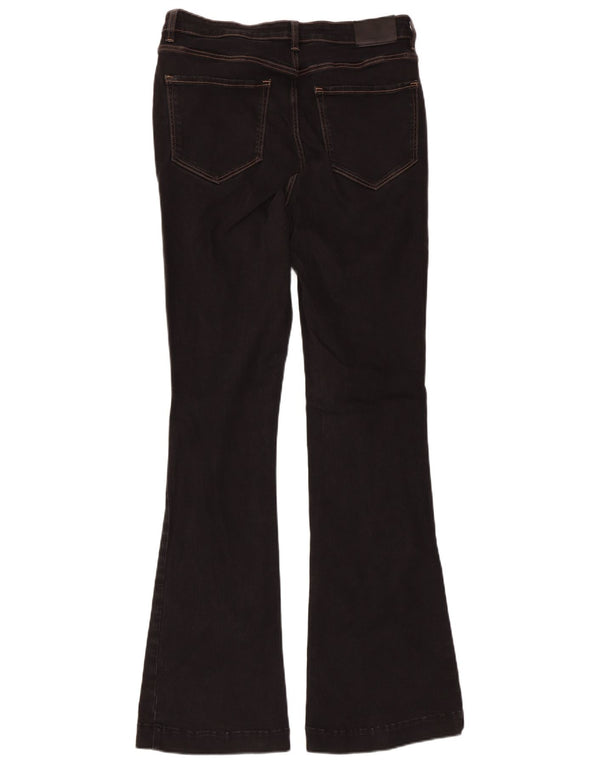 MASSIMO DUTTI Womens Bootcut Jeans EU 42 Large W32 L32 Black Cotton