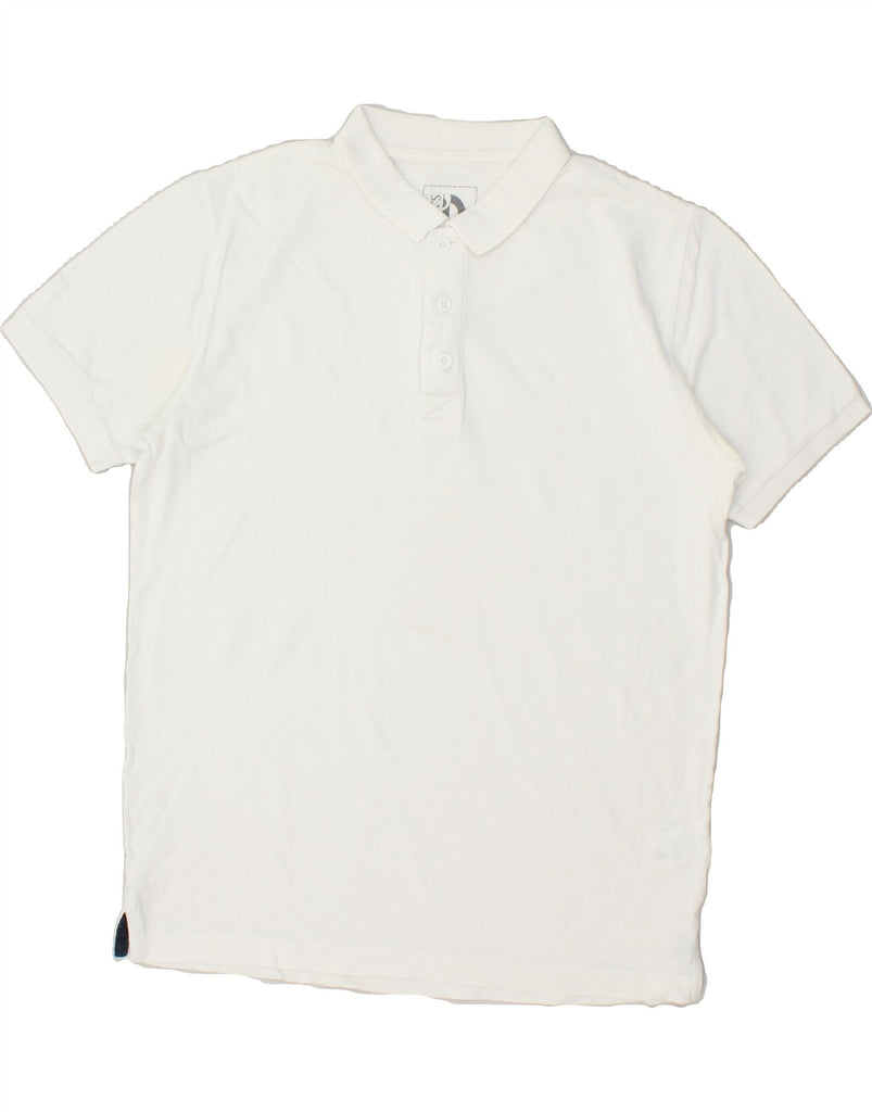 DACK'S Mens Polo Shirt Medium White Cotton | Vintage Dack's | Thrift | Second-Hand Dack's | Used Clothing | Messina Hembry 