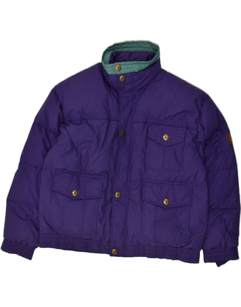 VINTAGE Mens Padded Coat UK 42 XL Purple Polyester | Vintage Vintage | Thrift | Second-Hand Vintage | Used Clothing | Messina Hembry 