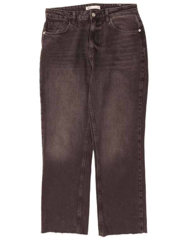 Zara Womens Straight Jeans EU 40 Medium W30 L29 Grey Cotton