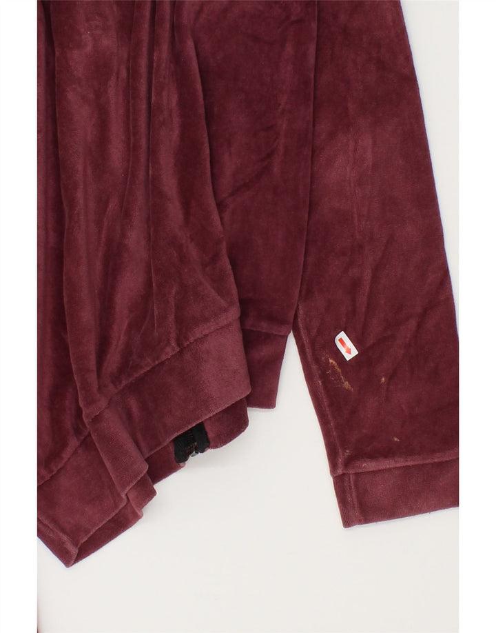 CONVERSE Womens Zip Hoodie Sweater UK 10 Small Maroon Cotton Vintage Converse and Second-Hand Converse from Messina Hembry 