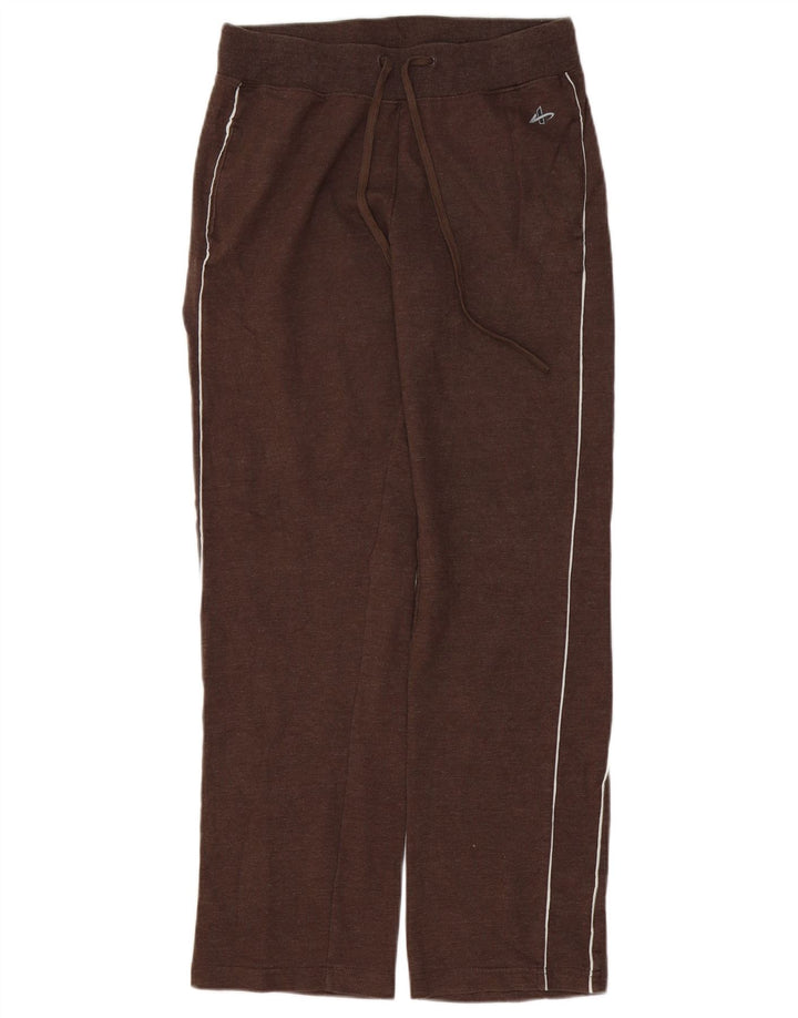 ATHLETECH Womens Tracksuit Trousers UK 10 Small Brown Cotton