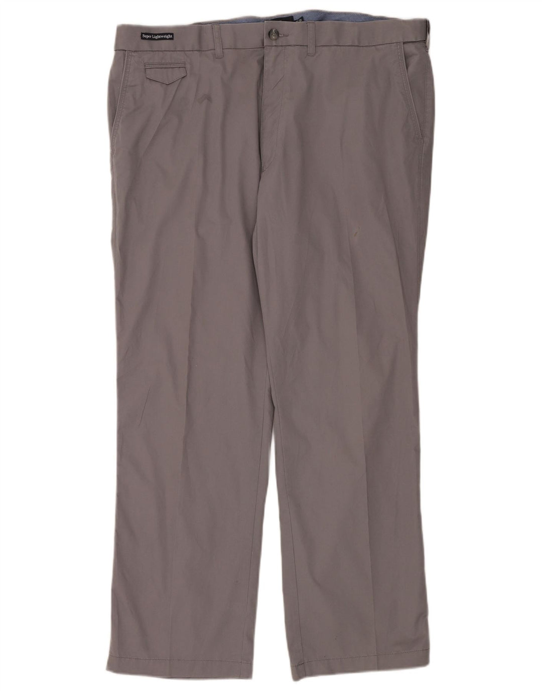 Marks & Spencer Mens Straight Chino Trousers W42 L31 Grey Cotton