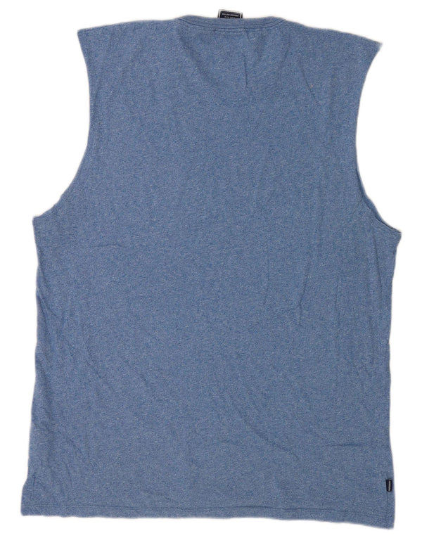 Superdry Mens Vest Top XL Blue Flecked Cotton