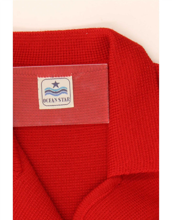 Ocean Star Womens Double Breasted Knit Blazer Jacket UK 14 Medium Red