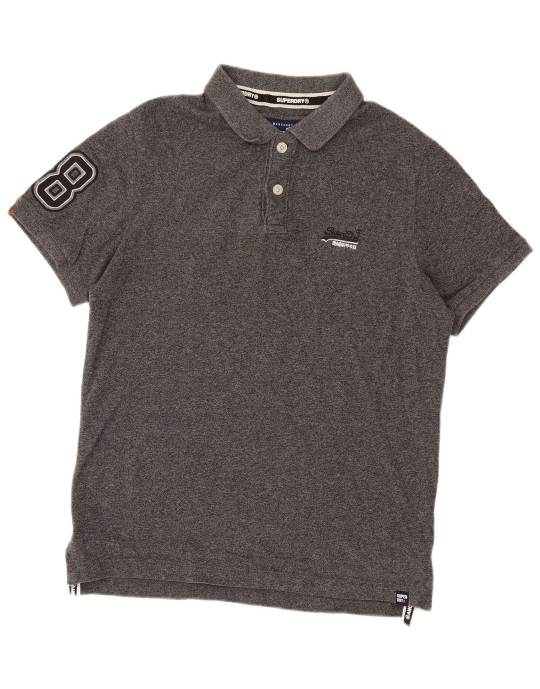 Superdry Mens Graphic Polo Shirt XL Grey Cotton