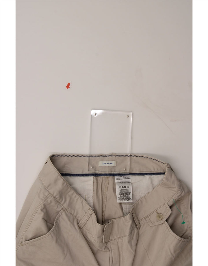 DOCKERS Womens Chino Shorts US 14 XL W36  Grey Cotton Vintage Dockers and Second-Hand Dockers from Messina Hembry 