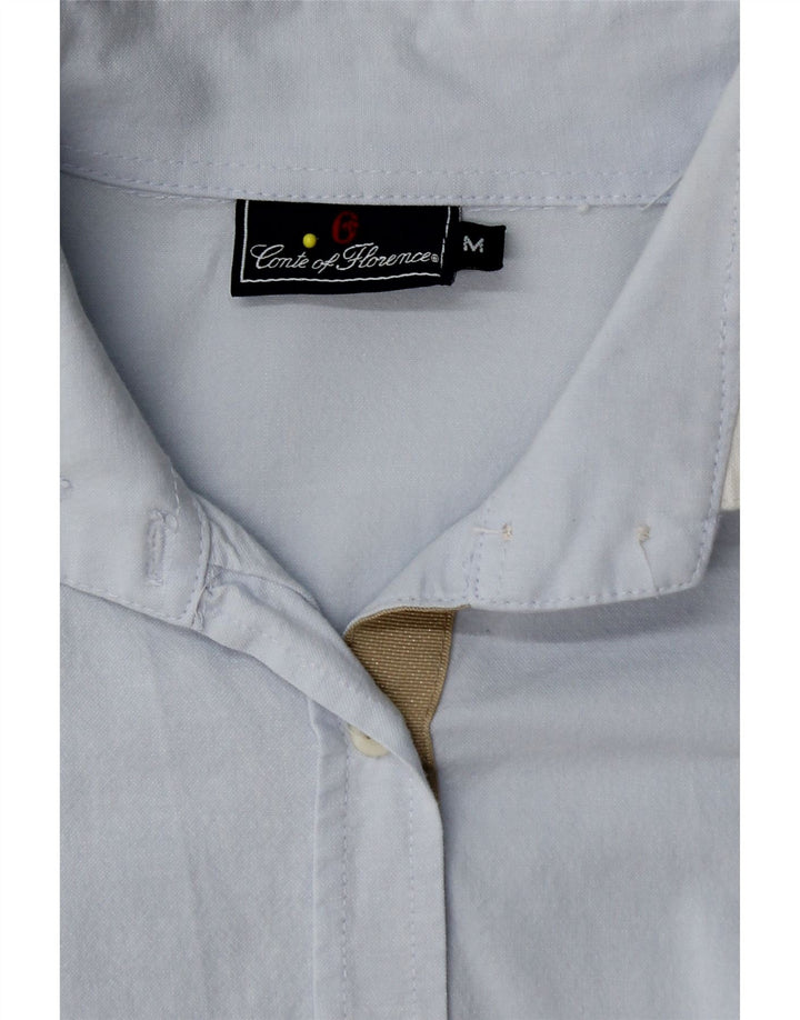 CONTE OF FLORENCE Womens Shirt UK 12 Medium Blue Cotton