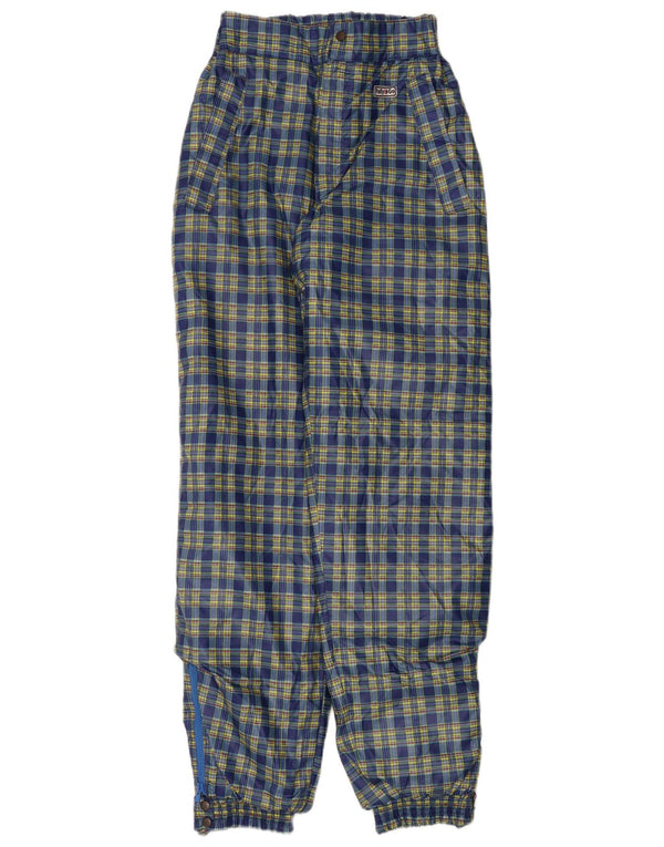 Vintage Womens High Waist Windbreaker Trousers IT 44 Medium W26 L32 Navy Bl
