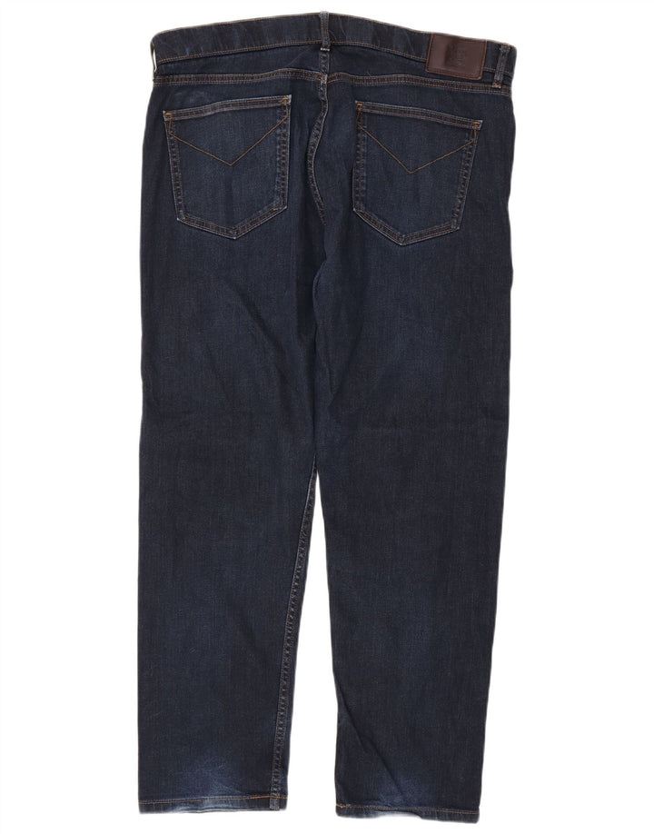 Marks & Spencer Mens Tapered Jeans W36 L29 Navy Blue Cotton