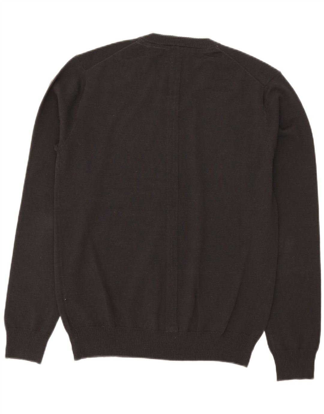 Guess Mens V-Neck Jumper Sweater Medium Grey Acrylic