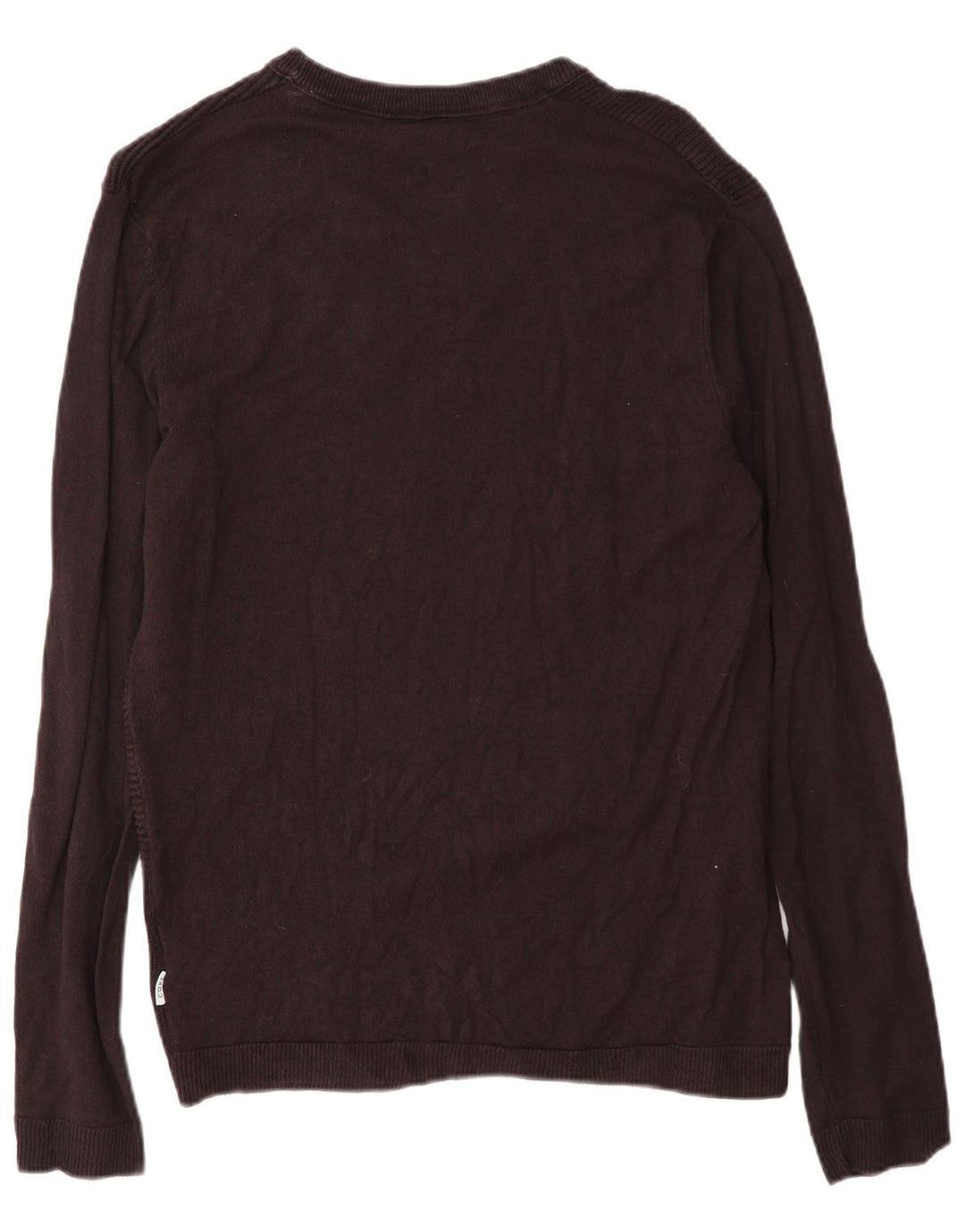 Jack & Jones Mens Core Regular Fit Boat Neck Jumper Sweater Medium Burgundy