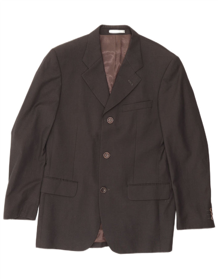 KENZO Mens 3 Button Blazer Jacket IT 48 Medium Navy Blue Wool