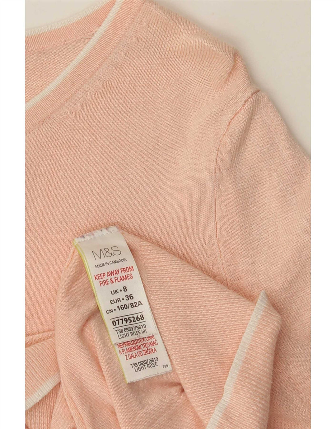 Marks & Spencer Womens Cardigan Sweater UK 8 Small Pink Viscose