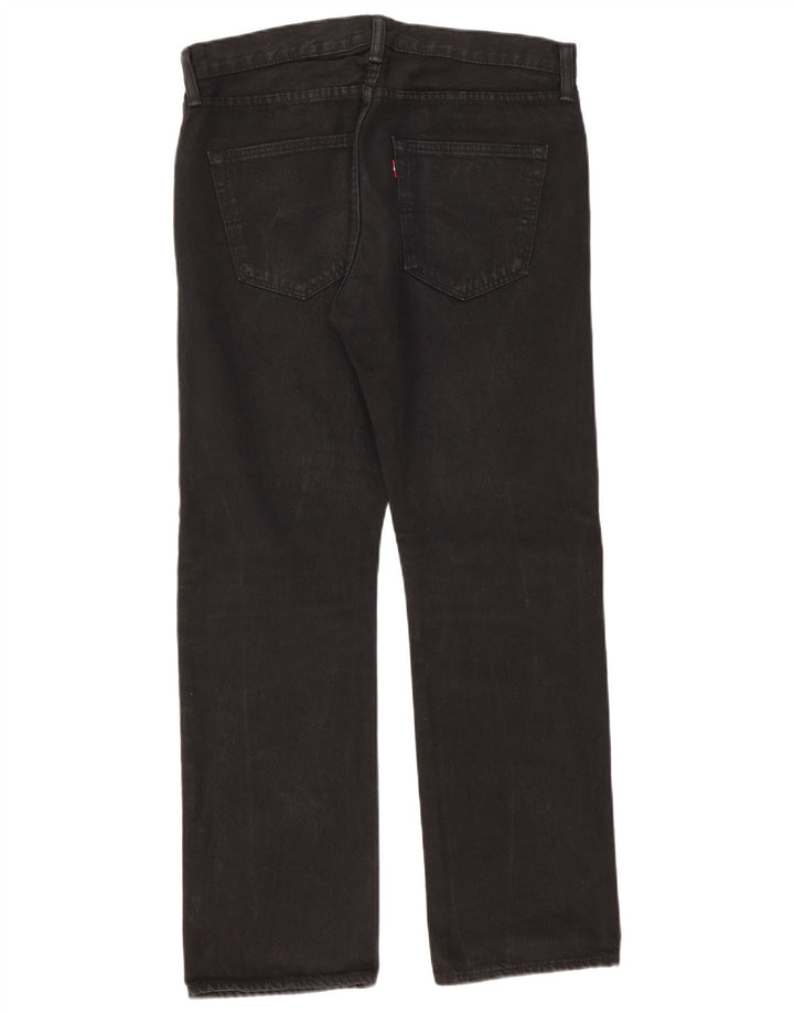Levi's Mens Straight Jeans W32 L30 Black Cotton