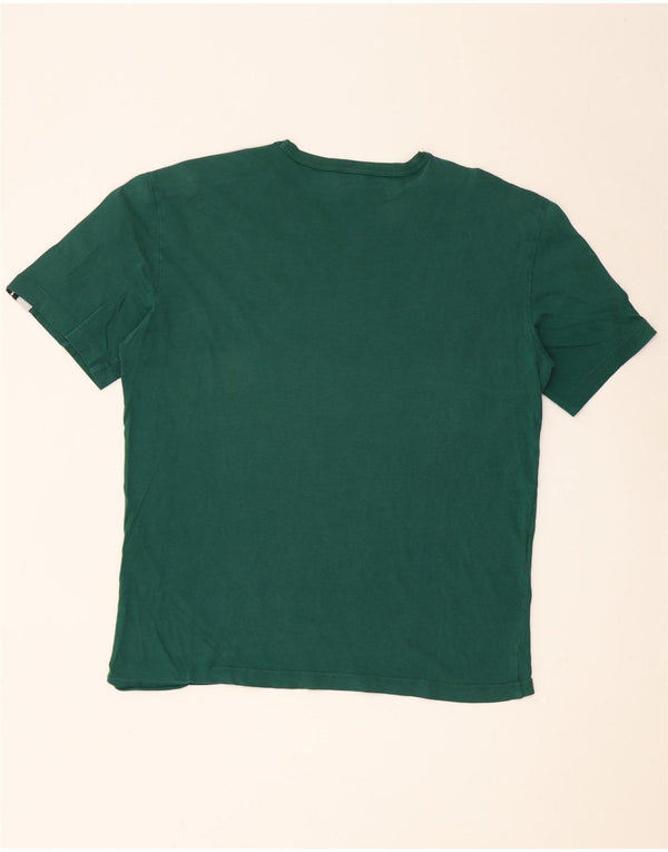 Champion Mens Graphic T-Shirt Top Large Green Colourblock
