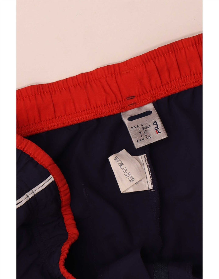 Fila Mens Tracksuit Trousers Large  Navy Blue Polyamide