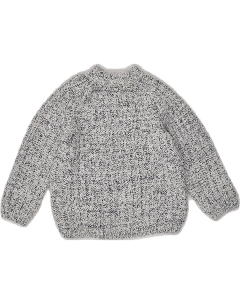 ZARA Baby Boys Button Neck Jumper Sweater 6-9 Months Grey Acrylic | Vintage Zara | Thrift | Second-Hand Zara | Used Clothing | Messina Hembry 