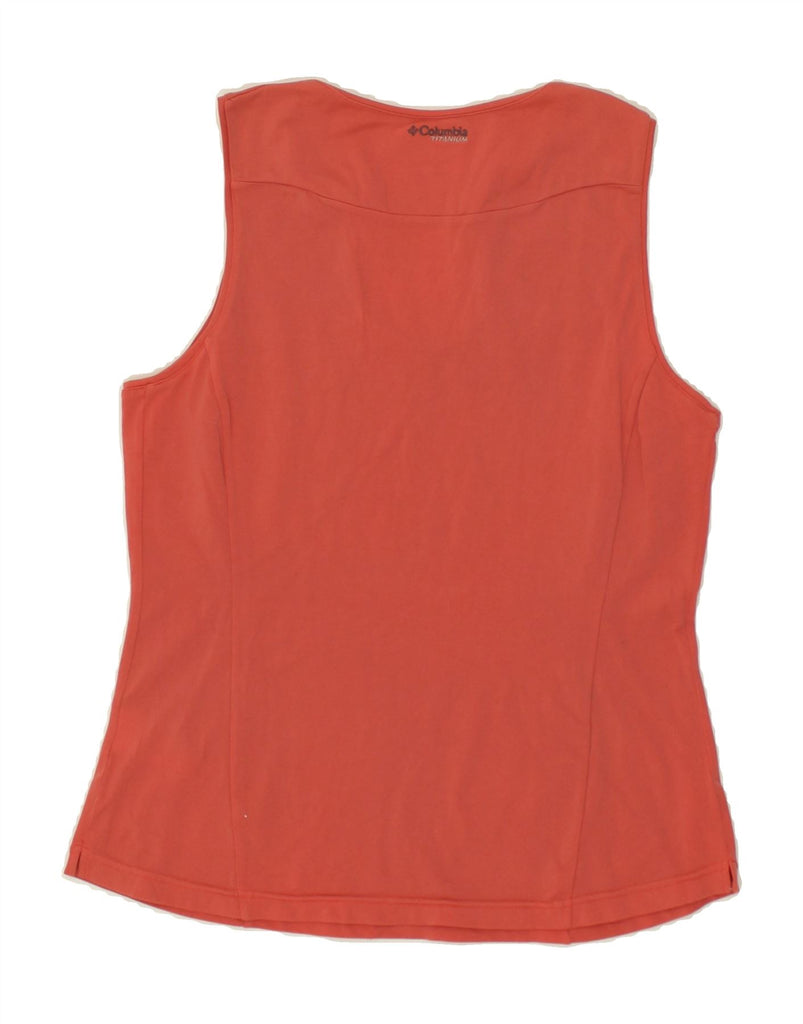 COLUMBIA Womens Vest Top UK 14 Large Orange Nylon | Vintage Columbia | Thrift | Second-Hand Columbia | Used Clothing | Messina Hembry 