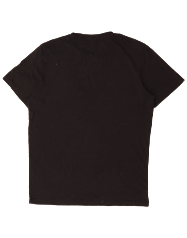 Jack & Jones Mens Graphic T-Shirt Top Small Black Cotton Christmas