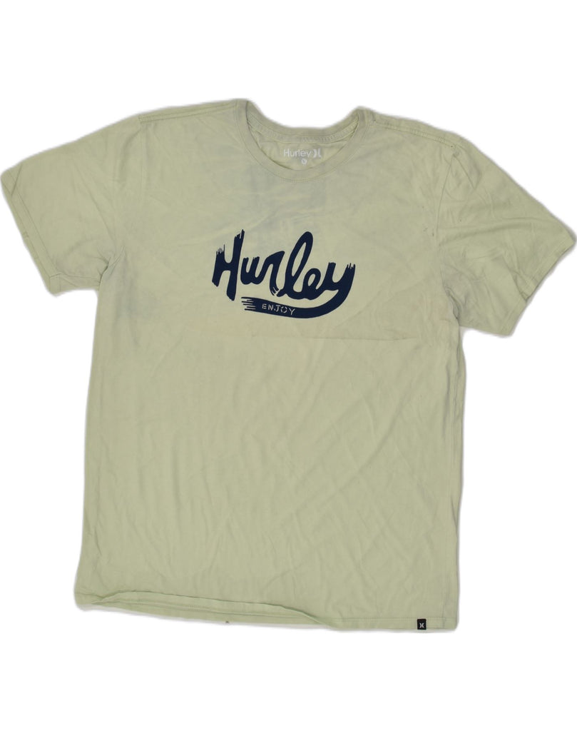 HURLEY Mens Graphic T-Shirt Top Large Beige Cotton | Vintage Hurley | Thrift | Second-Hand Hurley | Used Clothing | Messina Hembry 