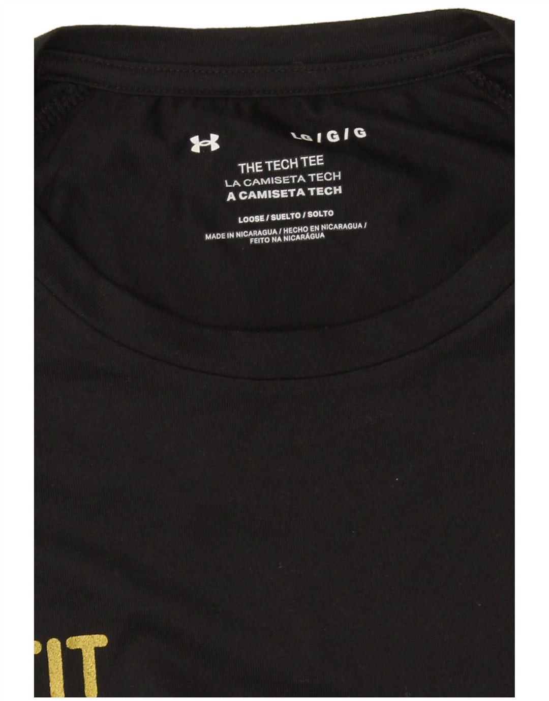 Under Armour Mens Graphic T-Shirt Top Large Black