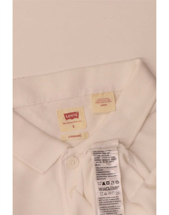 Levi's Mens Standard Polo Shirt Small White Cotton