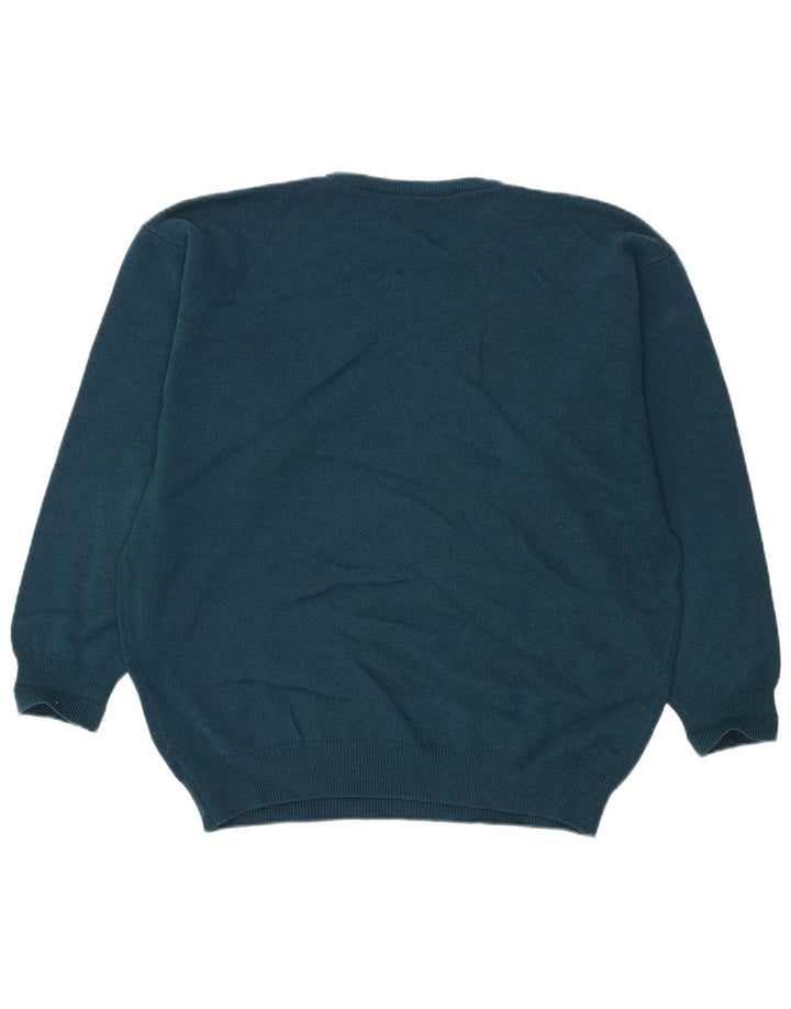 Pringle Mens Crew Neck Jumper Sweater Medium Green Virgin Wool