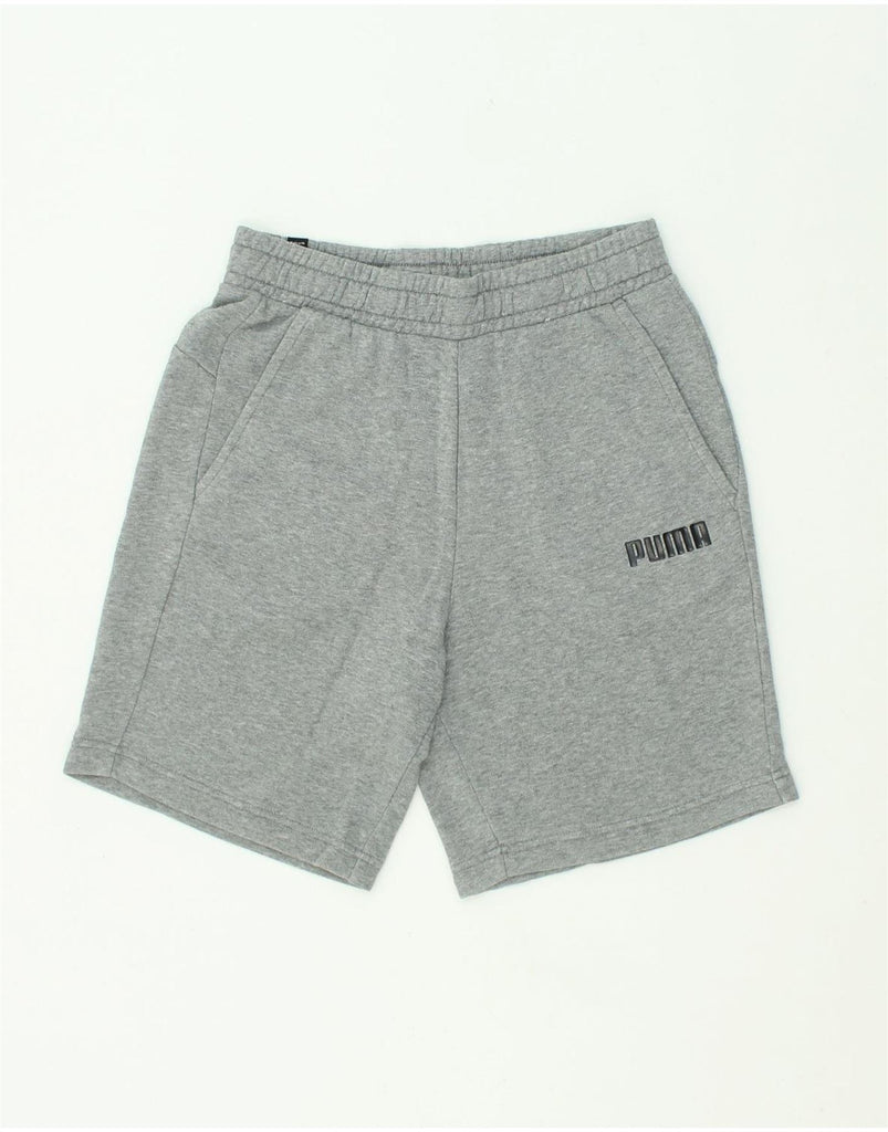 PUMA Mens Graphic Sport Shorts Small Grey Cotton | Vintage Puma | Thrift | Second-Hand Puma | Used Clothing | Messina Hembry 