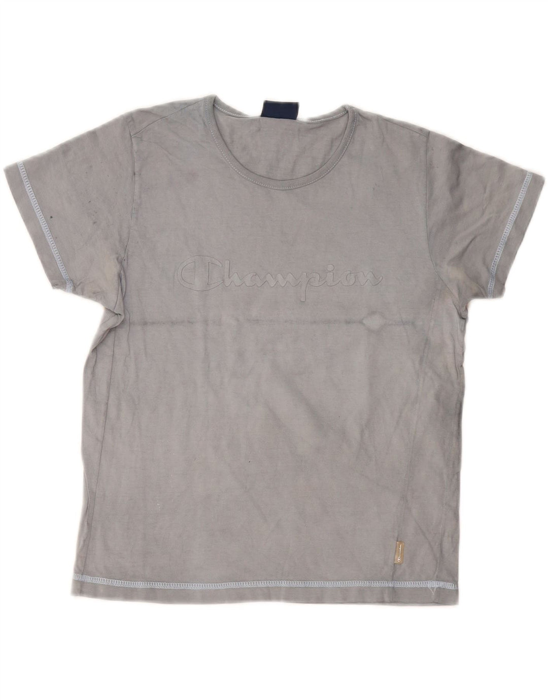 CHAMPION Womens Graphic T-Shirt Top UK 10 Small Navy Blue Cotton