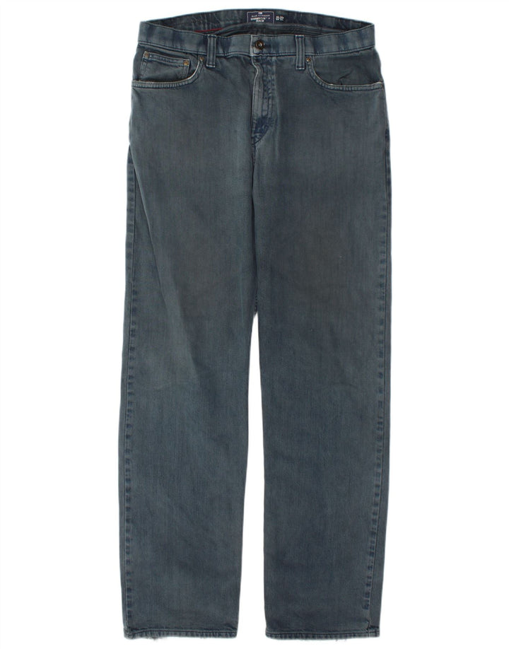 Marks & Spencer Mens Blue Harbour Straight Jeans W34 L33 Blue Cotton