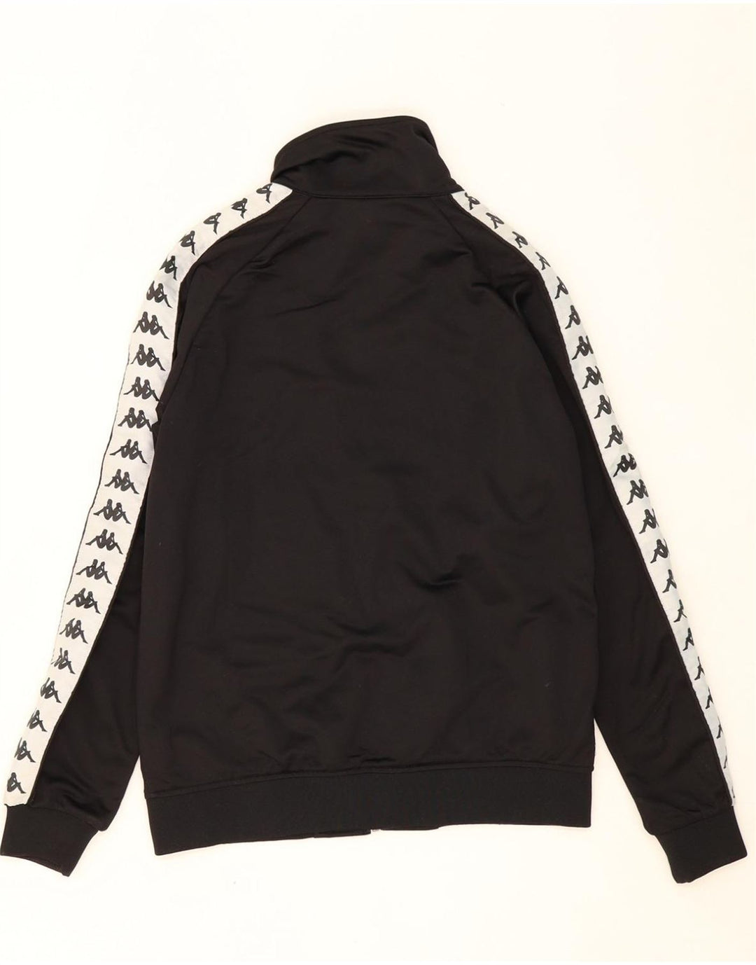 KAPPA Mens Graphic Tracksuit Top Jacket Small Black Colourblock Polyester Vintage Kappa and Second-Hand Kappa from Messina Hembry 