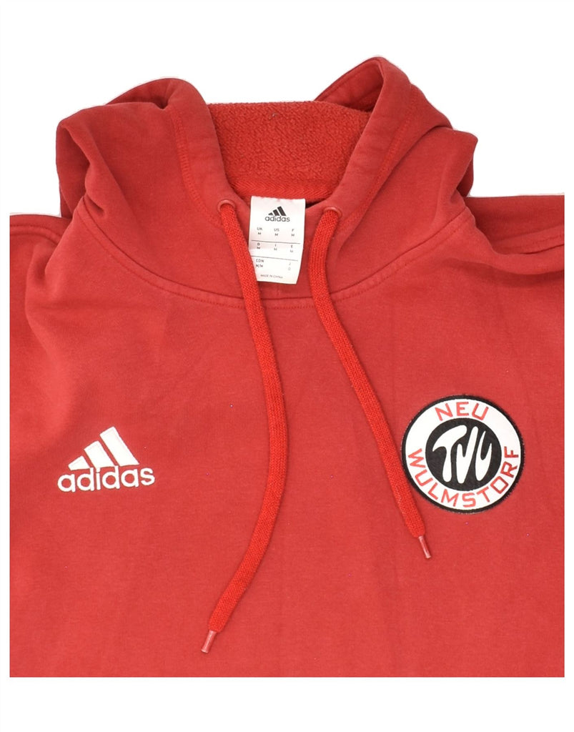 ADIDAS Mens Hoodie Jumper Medium Red Cotton | Vintage Adidas | Thrift | Second-Hand Adidas | Used Clothing | Messina Hembry 