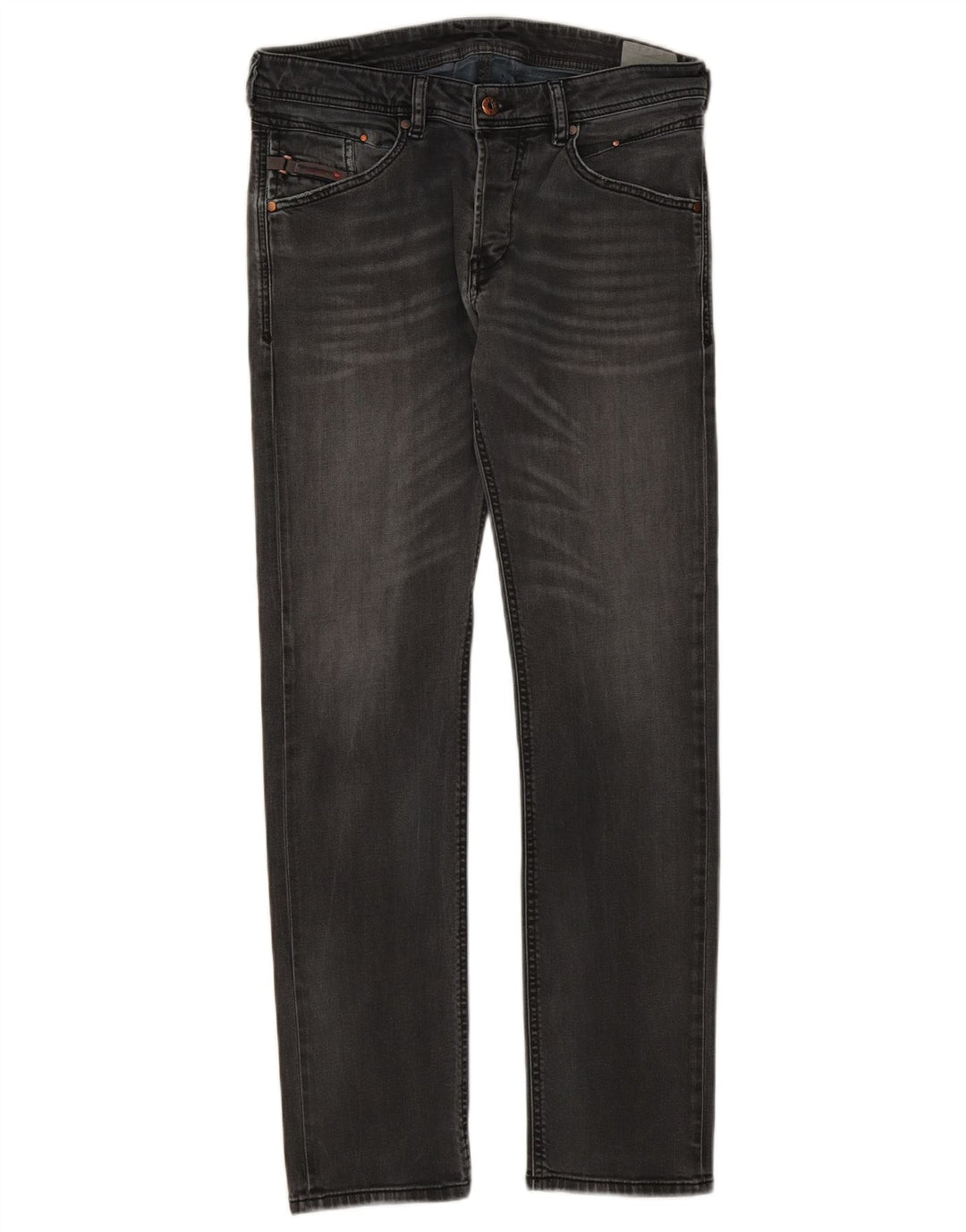 Diesel Womens Belther Regular Slim Jeans W30 L30 Grey Cotton