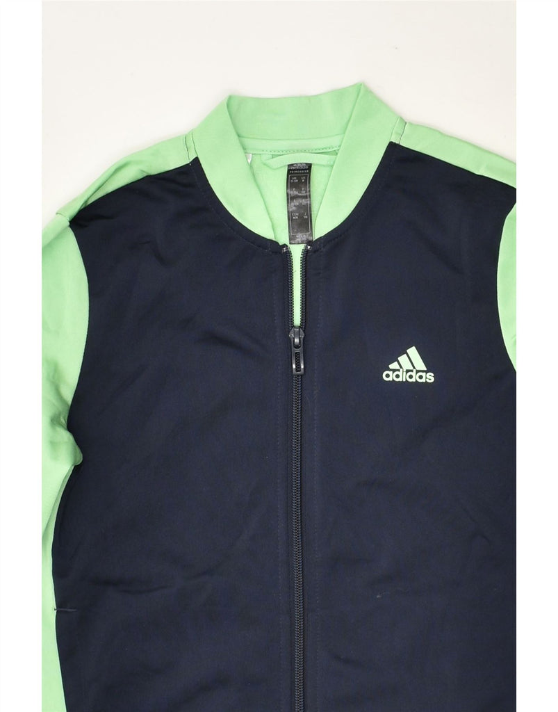 ADIDAS Boys Tracksuit Top Jacket 11-12 Years Green Colourblock Polyester | Vintage Adidas | Thrift | Second-Hand Adidas | Used Clothing | Messina Hembry 