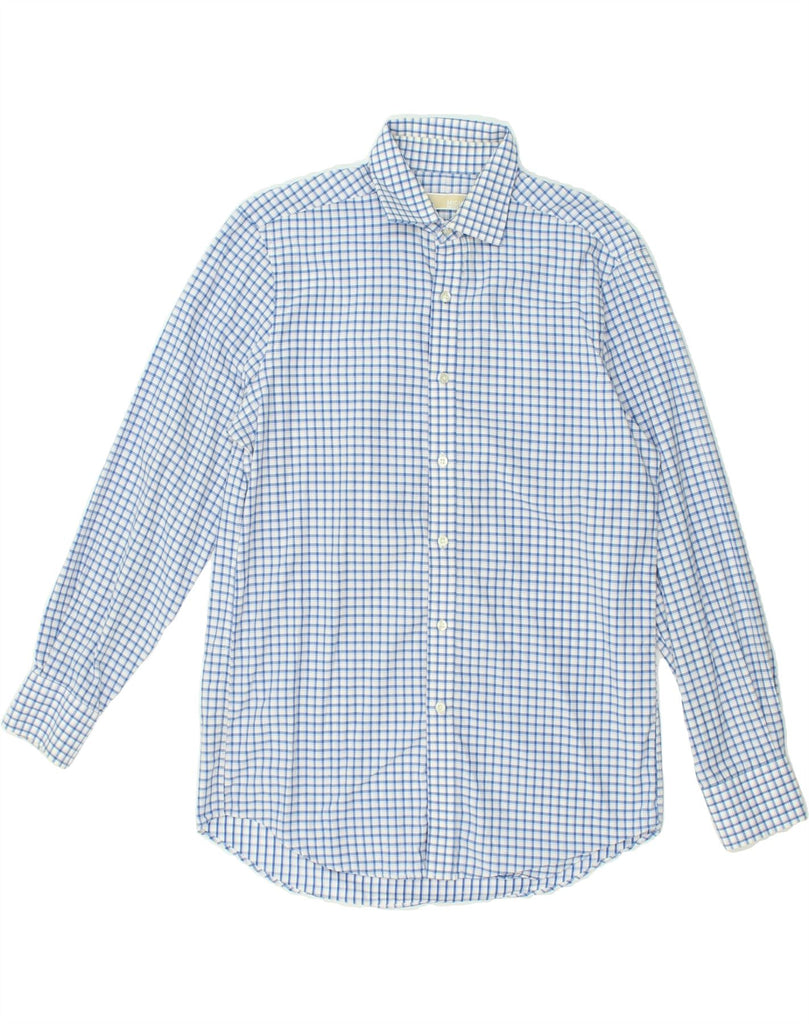 MICHAEL KORS Mens Shirt Size 15 1/2 Medium Blue Check Cotton | Vintage Michael Kors | Thrift | Second-Hand Michael Kors | Used Clothing | Messina Hembry 