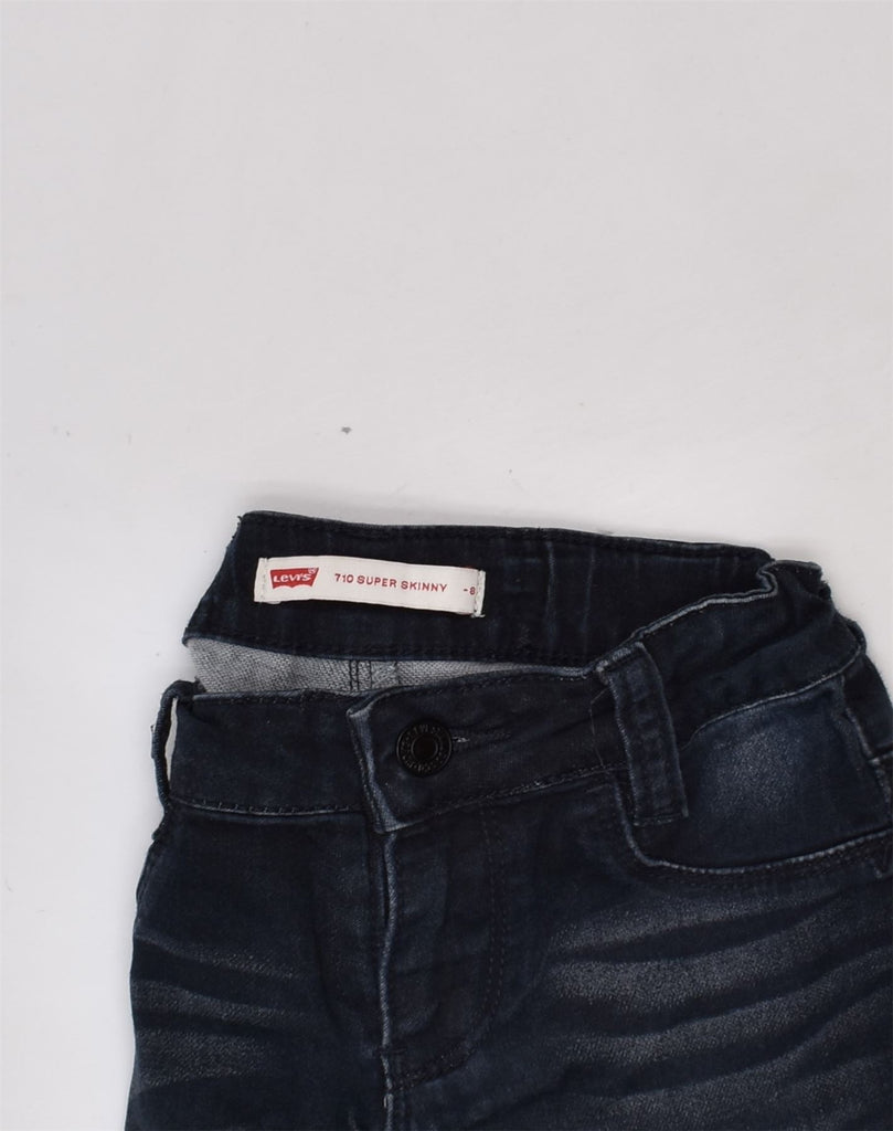 LEVI'S Girls 710 Skinny Jeans  7-8 Years W23 L23 Navy Blue Cotton | Vintage Levi's | Thrift | Second-Hand Levi's | Used Clothing | Messina Hembry 