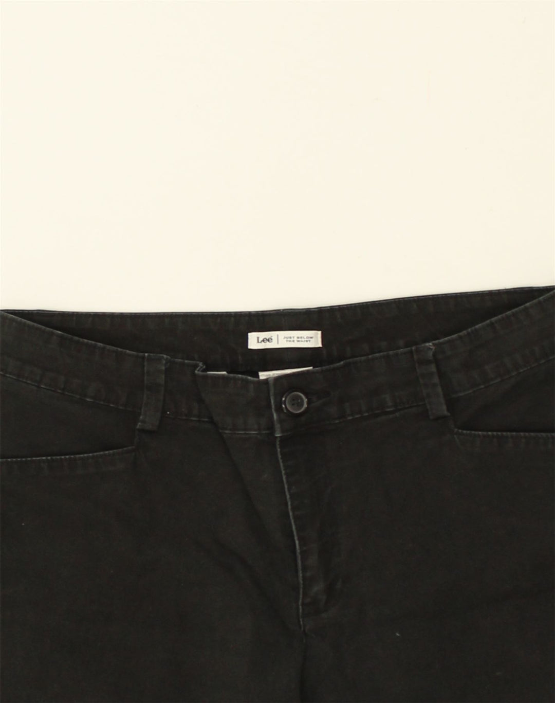 LEE Womens Capri Jeans W30 L19  Black Cotton | Vintage Lee | Thrift | Second-Hand Lee | Used Clothing | Messina Hembry 