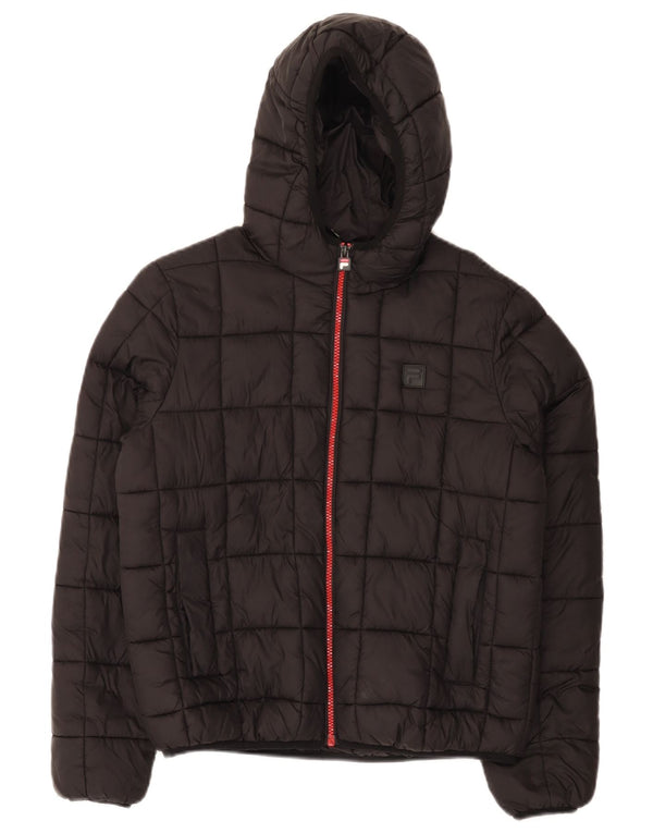 Fila Boys Hooded Padded Jacket 13-14 Years Black