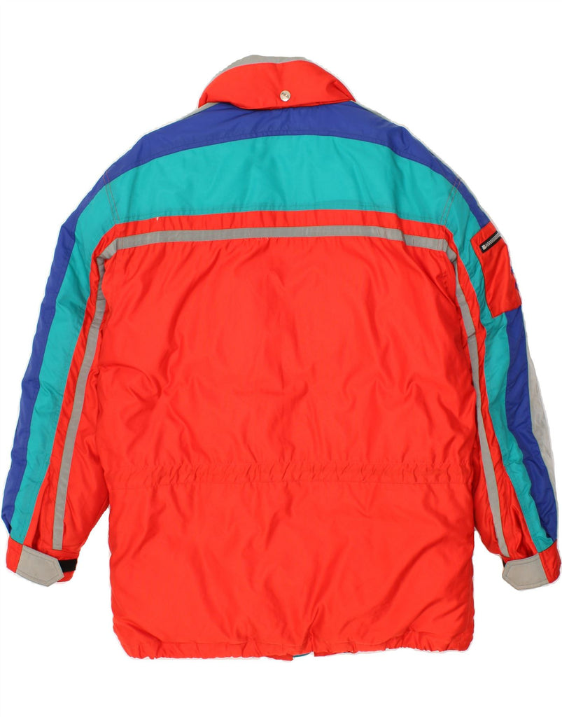 FILA Mens Hooded Ski Jacket IT 52 XL Red Colourblock Polyester | Vintage Fila | Thrift | Second-Hand Fila | Used Clothing | Messina Hembry 