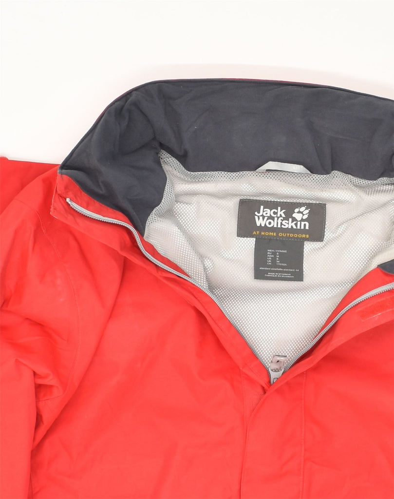 JACK WOLFSKIN Mens Hooded Rain Jacket UK 34 XS Red Polyester | Vintage Jack Wolfskin | Thrift | Second-Hand Jack Wolfskin | Used Clothing | Messina Hembry 