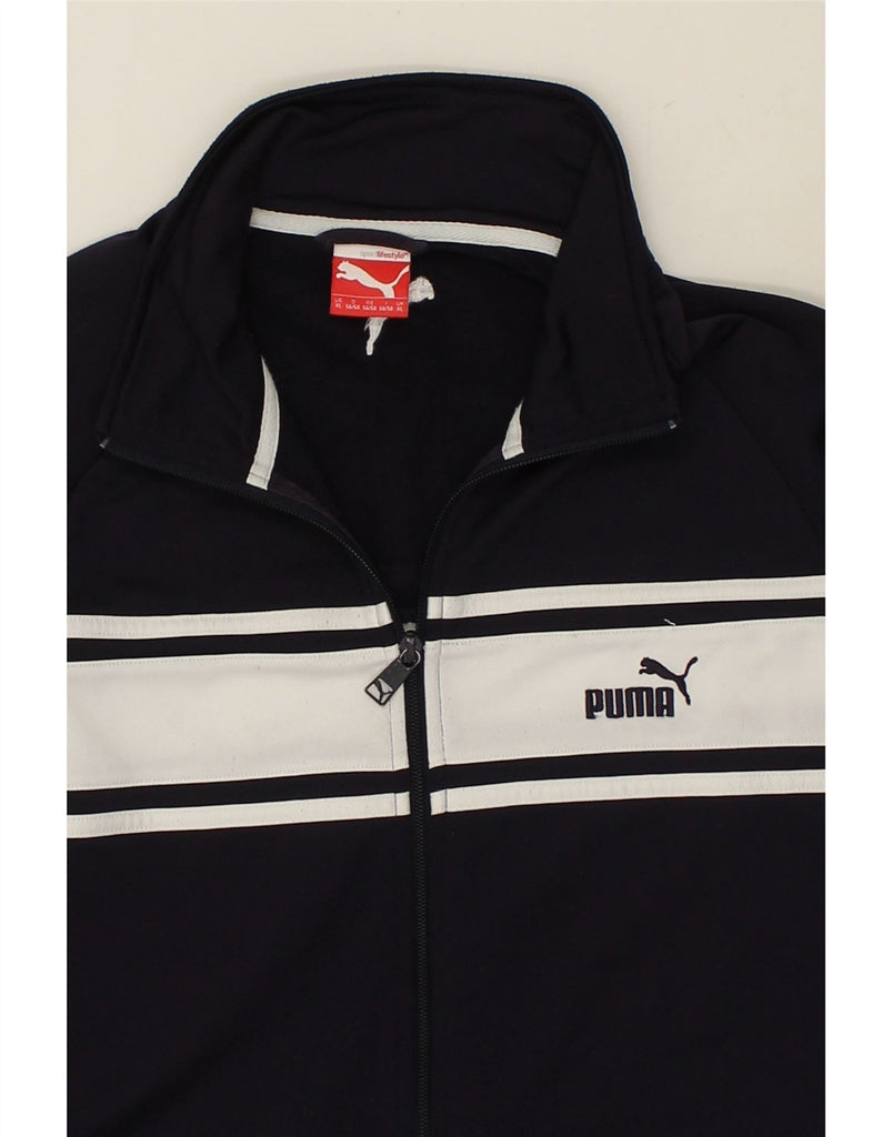 PUMA Mens Tracksuit Top Jacket XL Navy Blue | Vintage Puma | Thrift | Second-Hand Puma | Used Clothing | Messina Hembry 