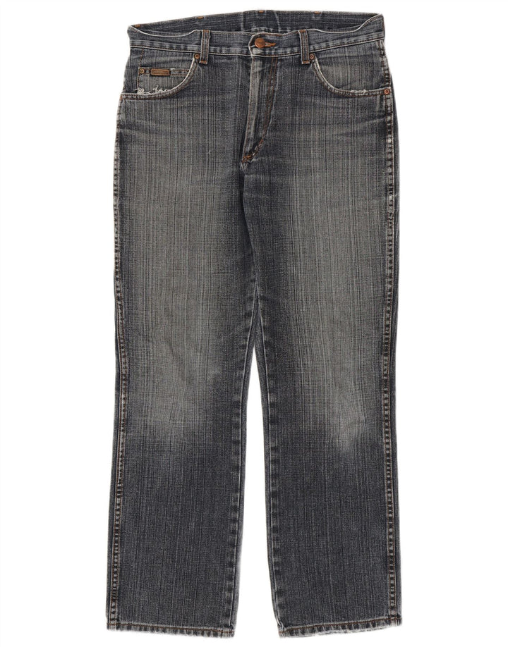 Wrangler Mens Regular Fit Straight Jeans W34 L32 Blue Cotton